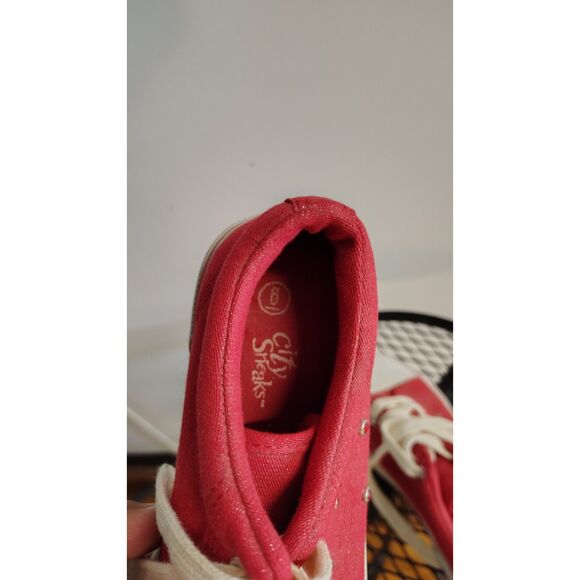 City Sneaks Red Sparkle Platform Shoes Size 6 - Picture 3 of 7
